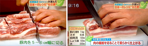 疲労回復の豚肉レシピ（はなまるマーケットより）