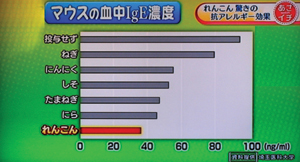 アレルギーに効果のあるレンコン（あさイチより）